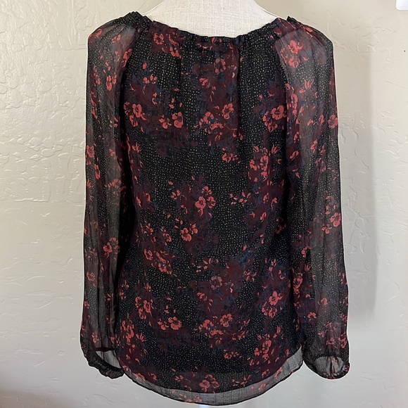 PAIGE Alexius Blouse In Black Multi - 98% Silk- Size S - Picture 5 of 12